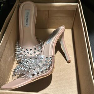 Size 8 3-4 inch heels clear